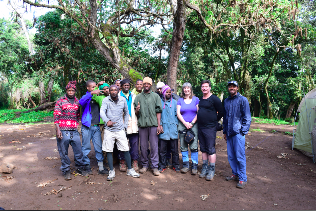 Georgia and Gary had 12 local porters on their guided trek to Mount Kilimanjaro in December, 2015. Photo credit: Georgia Newsome