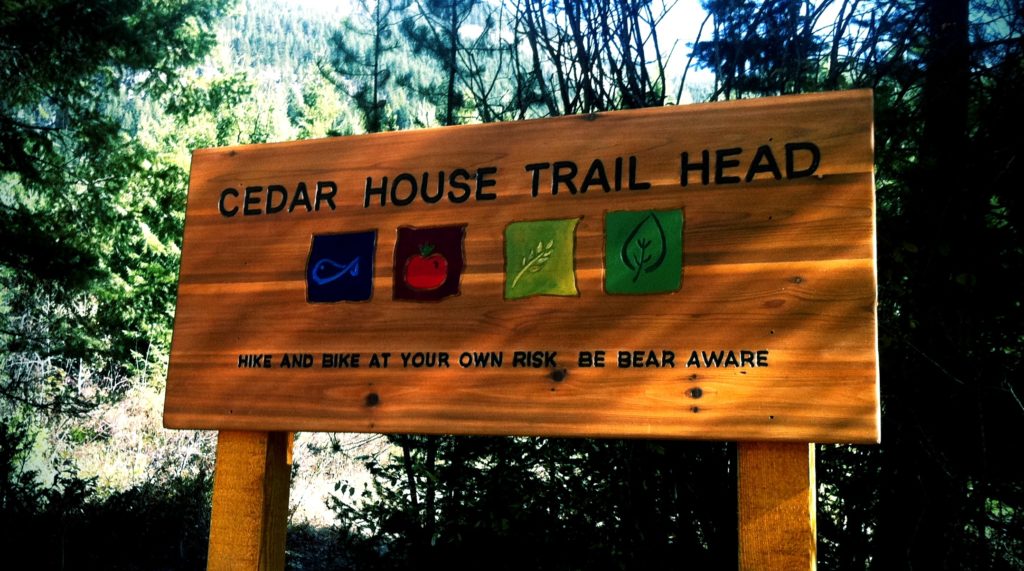 They maintain the grounds and trail networks around The Cedar House and promote active transportation such as cycling (Photo credit: Cedar House Chalets)